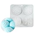KARP 4 Cavity Pinata 3D Small Diamond Shape Round Soap Mold Non-Stick & Easy Release-Color May Vary-Qty -1