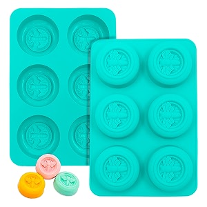 karp 6 cavity 3d honeybee silicone soap molds for making homemade round mould craft cake chocolate ice cube tray-color may vary-qty -1