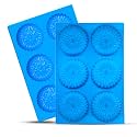 KARP 6 Cavity 3D Honeybee Silicone Soap Molds for Making Soap Mold, Rectangle Mould Homemade Craft Soap Mold, Cake, Chocolate, Ice Cube Tray Mold-Color May Vary-Qty -1 (Marigold)