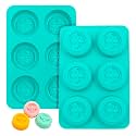 KARP 6 Cavity 3D Honeybee Silicone Soap Molds for Making Homemade Round Mould Craft Cake Chocolate Ice Cube Tray-Color May Vary-Qty -1