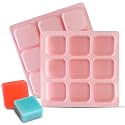 KARP 9 Cavity Rectangle Soap Bar Molds Bread Baking Pan Silicone Mould for Chocolate Covered Cookie Mousse Mould