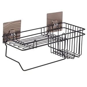 karp corner shower caddy shelf metal shower shelves with adhesive wall mounted rustproof bathroom shower organizer for bathroom powder coated finish 1 pack - bathroom self with towel holder