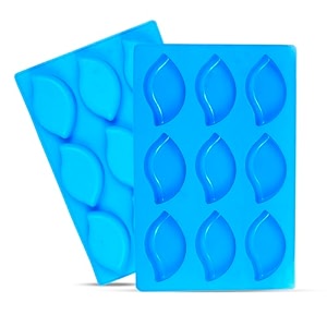 karp flower candy mold rectangle oval soap bar molds bread baking pan silicone mould for chocolate covered cookie mousse mould 9 cavity leaf