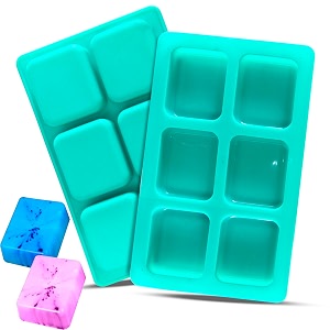 karp flower candy mold 6-cavity rectangle oval soap bar molds bread baking pan silicone mould for chocolate covered cookie mousse mould