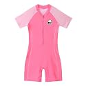 karrack Girls and Boys One Piece Rash Guard Swimsuit Kid Water Sport Short Swimsuit UPF 50+ Sun Protection Bathing Suits