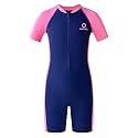 karrack Girls and Boys One Piece Rash Guard Swimsuit Kid Water Sport Short Swimsuit UPF 50+ Sun Protection Bathing Suits
