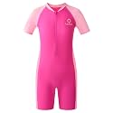 karrack Girls and Boys One Piece Rash Guard Swimsuit Kid Water Sport Short Swimsuit UPF 50+ Sun Protection Bathing Suits