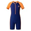karrack Girls and Boys One Piece Rash Guard Swimsuit Kid Water Sport Short Swimsuit UPF 50+ Sun Protection Bathing Suits