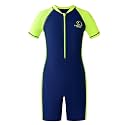 karrack Girls and Boys One Piece Rash Guard Swimsuit Kid Water Sport Short Swimsuit UPF 50+ Sun Protection Bathing Suits
