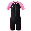karrack Girls and Boys One Piece Rash Guard Swimsuit Kid Water Sport Short Swimsuit UPF 50+ Sun Protection Bathing Suits