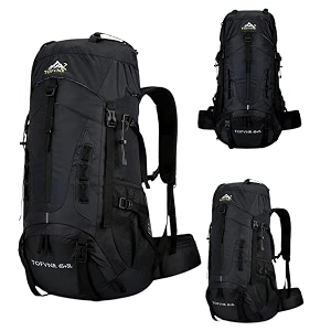 karrier 70l professional hiking backpack - heavy duty camping rucksack with multiple accessory pockets  premium weather-resistant outdoor bag for backpacking amp world travel