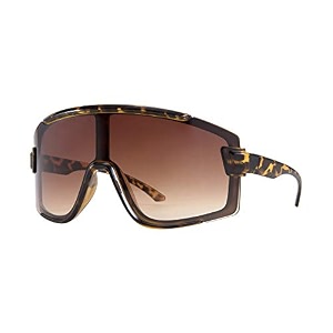 karsaer big shield wraparound non-polarized sunglasses rave for men women neon sun visor glasses cycling ski shades b5019 black