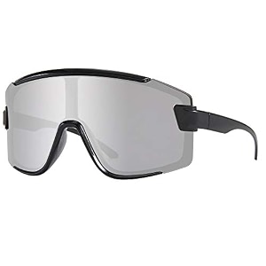 karsaer big shield wraparound sunglasses rave for men women neon sun visor glasses cycling ski shades b5019 blue