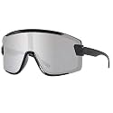 Karsaer Big Shield Wraparound Sunglasses Rave for Men Women Neon Sun Visor Glasses Cycling Ski Shades B5019, Blue