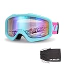 Karsaer Ski Goggles Anti-Fog Snow Goggles OTG UV Protection Snowboard Goggles Bendable Dual-Lenses for Men Women Youth