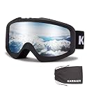 Karsaer Ski Goggles Anti-Fog Snow Goggles OTG UV Protection Snowboard Goggles Bendable Dual-Lenses for Men Women Youth