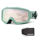 Karsaer Ski Goggles Anti-Fog Snow Goggles OTG UV Protection Snowboard Goggles Bendable Dual-Lenses for Men Women Youth