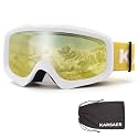 Karsaer Ski Goggles Anti-Fog Snow Goggles OTG UV Protection Snowboard Goggles Bendable Dual-Lenses for Men Women Youth