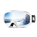Karsaer Ski Goggles Anti-Fog Snow Goggles OTG UV Protection Snowboard Goggles Bendable Dual-Lenses for Men Women Youth