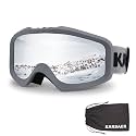 Karsaer Ski Goggles Anti-Fog Snow Goggles OTG UV Protection Snowboard Goggles Bendable Dual-Lenses for Men Women Youth