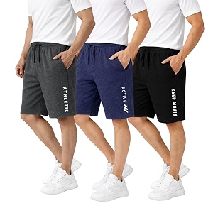 kart black men39s regular fit shorts with pocketcasual knit shortscombo pack of 3summer shorts