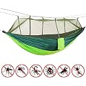 Camping Hammock with Mosquito Net - Ultra Lightweight &amp; Durable Outdoor Travel Hammock for Camping Hiking Backpacking (Green)