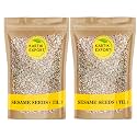 Kartik Export Natural Unpolished White Sesame Seeds, White Til Beej (2kg) (Pack of 2 X 1kg)