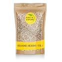 Kartik Export White Sesame Seeds (Unhulled) | White Til | Tal | Indian Spices - 500 Grams
