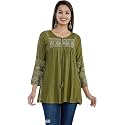 Kartik Fashion Women Rayon Embroidered Regular Top