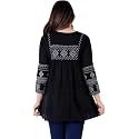 Kartik Fashion Women Rayon Embroidered Regular Top