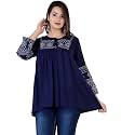 Kartik Fashion Women Rayon Embroidered Regular Top