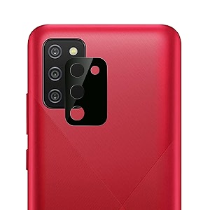 compatible with samsung a02s black back camera lens protector tempered glass - full camera coverage and easy installation kit