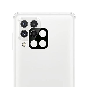 compatible with samsung a22 4g black back camera lens protector tempered glass - full camera coverage and easy installation kit