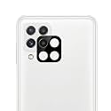 Compatible with Samsung A22 (4G) [Black] Back Camera Lens Protector Tempered Glass - Full Camera Coverage and Easy Installation Kit