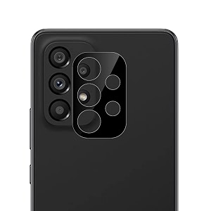 compatible with samsung a53 5g black back camera lens protector tempered glass - full camera coverage and easy installation kit
