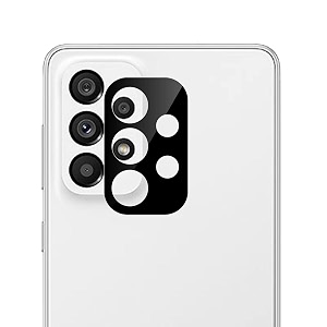 compatible with samsung a73 5g black back camera lens protector tempered glass - full camera coverage and easy installation kit