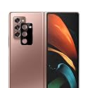 Compatible with Samsung Galaxy Z Fold2 [Black] Back Camera Lens Protector Tempered Glass - Full Camera Coverage and Easy Installation Kit