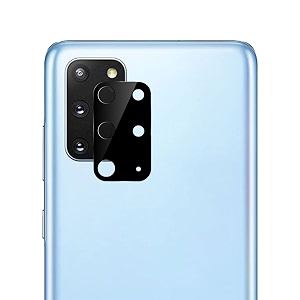 compatible with samsung s20 plus black back camera lens protector tempered glass - full camera coverage and easy installation kit