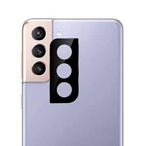 compatible with samsung s21 plus black back camera lens protector tempered glass - full camera coverage and easy installation kit