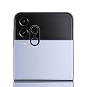 Compatible with Samsung Z Flip 4 [Black] Back Camera Lens Protector Tempered Glass - Full Camera Coverage and Easy Installation Kit