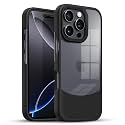 KARWAN®️Ultra-Hybrid Shockproof Back Cover Case for iPhone 16 Pro | Camera Protection Bump |Shockproof Back Cover Case for iPhone 16 Pro (PC & TPU, Smoked Matte Sides) Black