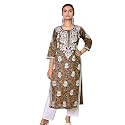 KASANI Hand Embroidery Plus Size Chikankari Kurta