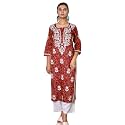 KASANI Hand Embroidery Plus Size Chikankari Kurta