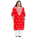 KASANI Hand Embroidery Plus Size Chikankari Kurta