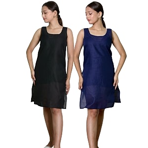 KASANI Womens Camisole Cotton Long Knee-Length Sameej
