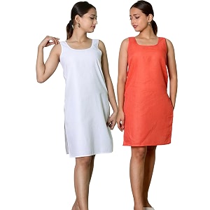 KASANI Womens Camisole Cotton Long Knee-Length Sameej