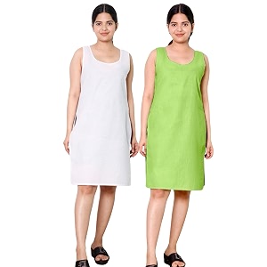 KASANI Womens Camisole Cotton Long Knee-Length Sameej