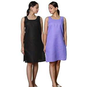 KASANI Womens Camisole Cotton Long Knee-Length Sameej