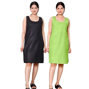 KASANI Womens Camisole Cotton Long Knee-Length Sameej