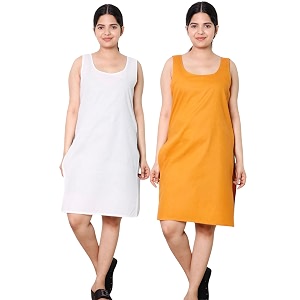 KASANI Womens Camisole Cotton Long Knee-Length Sameej